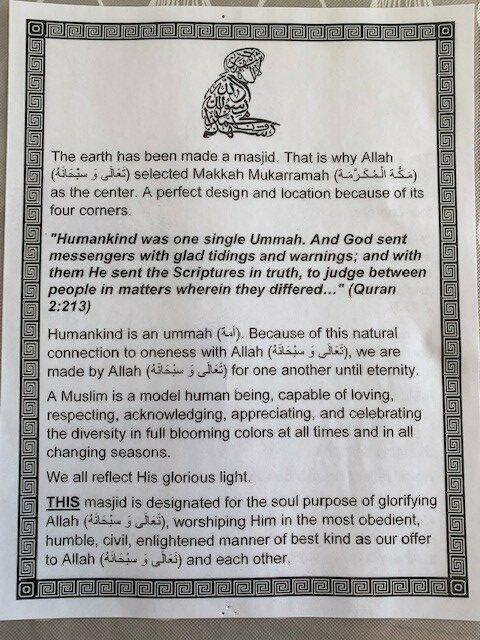 Educational materials prepared by Sister Yasmin Khawaja